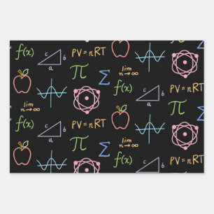 Zwart STAM-wrapppapier — vellen van 3 vellen