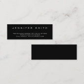 Zwart, standaard dunne Visitekaartje met achtergro (Voorkant / Achterkant)