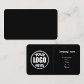 ZWART STANDAARD VISITEKAARTJE CONTACTKAARTJE (Voorkant / Achterkant)