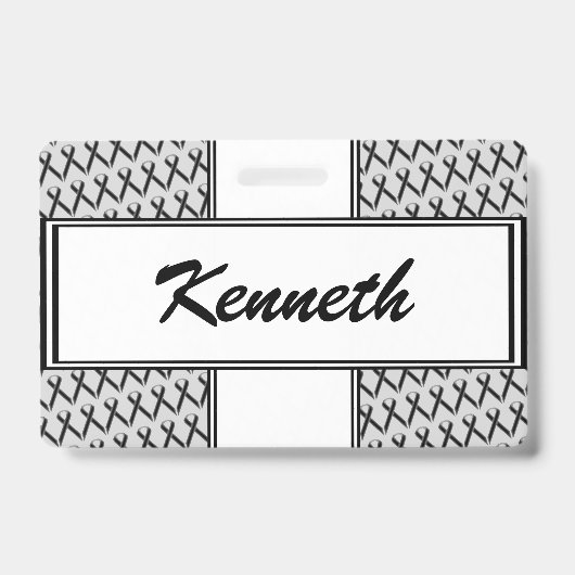 Zwart standaardlint door Kenneth Yoncich Badge (Voorzijde)