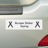 Zwart standaardlint door Kenneth Yoncich Bumpersticker (Op auto)