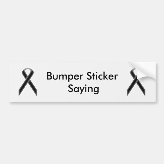 Zwart standaardlint door Kenneth Yoncich Bumpersticker (Voorkant)