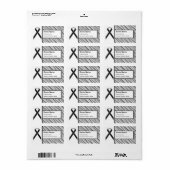 Zwart standaardlint door Kenneth Yoncich Etiket (Full Sheet)