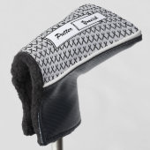 Zwart standaardlint door Kenneth Yoncich Golfheadcover (3/4 voorkant)