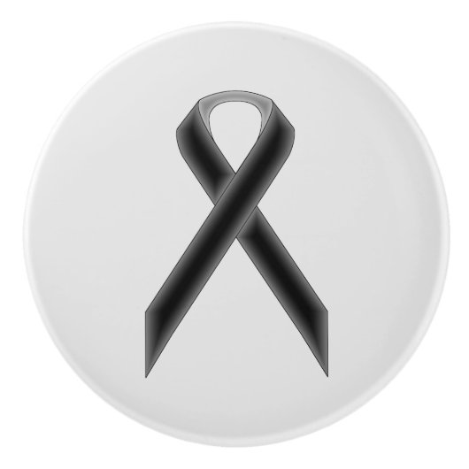 Zwart standaardlint door Kenneth Yoncich Keramische Knop (Voorkant)