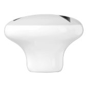 Zwart standaardlint door Kenneth Yoncich Keramische Knop (Zijkant)