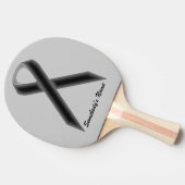 Zwart standaardlint door Kenneth Yoncich Tafeltennisbatje (Zijkant)
