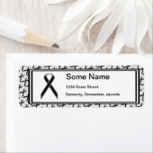 Zwart standaardlint etiket (Insitu)