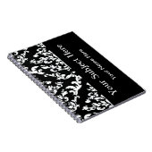 Zwart standaardmasker met aangepaste tekst notitieboek (Rechterzijde)