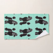 Zwart standaardpakket handdoekjes bad handdoek (Handdoek)