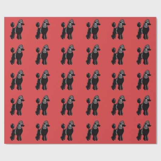 Zwart standaardpapier voor rode opvulling cadeaupapier (Vlak)