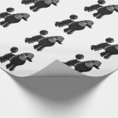 Zwart standaardpapier voor verpakkingsdoeleinden cadeaupapier (Hoek)