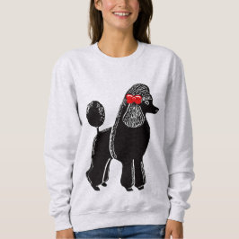 Zwart standaardpoel Raglan sweatshirt voor vrouwen