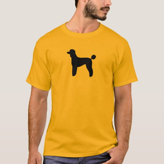 Zwart standaardportaal Silhouette | Hondenras T-shirt (Voorkant)