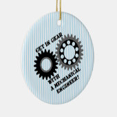 Zwart Stap in Versnelling Keramisch Ornament (Rechts)