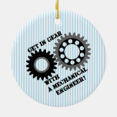 Zwart Stap in Versnelling Keramisch Ornament (Achterkant)