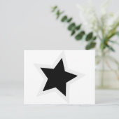 Zwart Star Bold White overzicht Briefkaart (Staand voorkant)