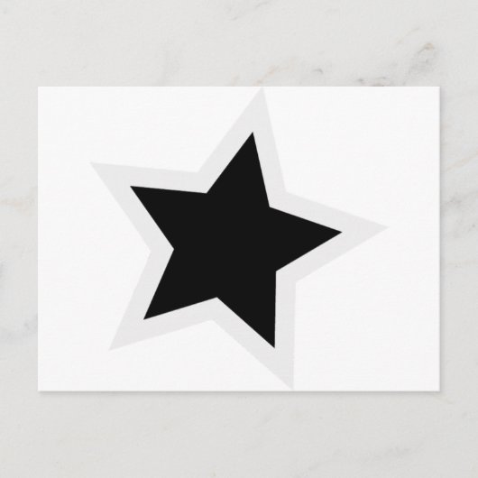 Zwart Star Bold White overzicht Briefkaart (Voorkant)