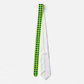 Zwart Star-patroon op Chartreuse Necktie Stropdas (Achterkant)
