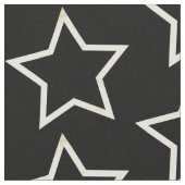 Zwart Star-patroon Stof (Close Up)