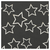 Zwart Star-patroon Stof (Close Up)