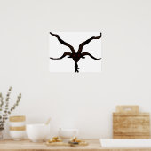 Zwart Star-vulkanisch Poster (Keuken)