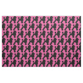 Zwart station op roze stof (Fat Quarter)