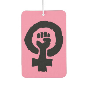 Zwart stencil Universeel Vrouw Symbool Hot Pink Luchtverfrisser