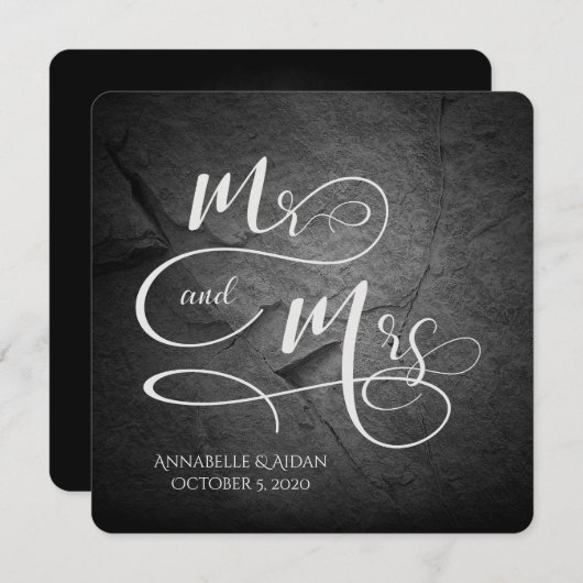 Zwart stenen gloed kaart (Voorkant / Achterkant)