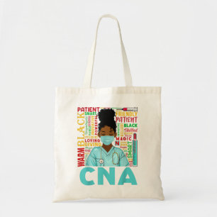 Zwart sterk zenuwnest CNA Afro Melanin African Ame Tote Bag