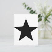 zwart sterpictogram briefkaart (Staand voorkant)