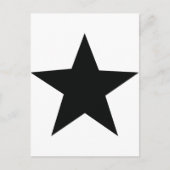 zwart sterpictogram briefkaart (Voorkant)