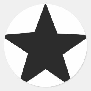 zwart sterpictogram ronde sticker
