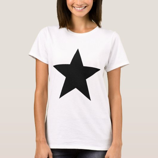 zwart sterpictogram t-shirt (Voorkant)