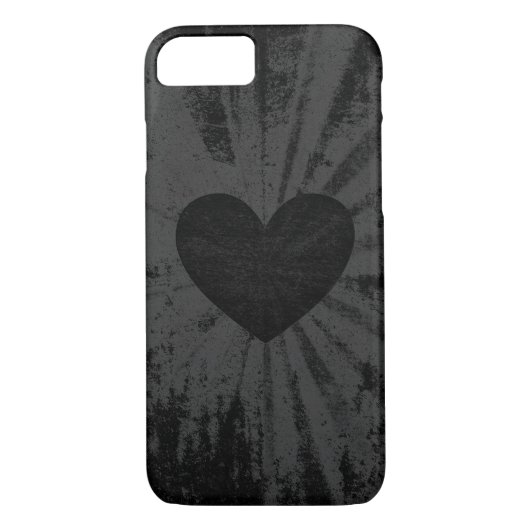 Zwart sterrenhart valentijn Case-Mate iPhone case (Achterkant)