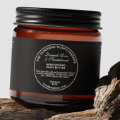 Zwart  stijl Cosmetics Jar Label Waterfles Etiket