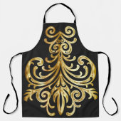 Zwart Stijlvol Authority® Schort (Voorkant)