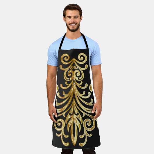 Zwart Stijlvol Authority® Schort (Gedragen)