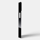 Zwart stijlvol metallisch afdrukontwerp Case-Mate iPhone case (Achterkant / Rechts)