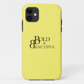 Zwart stijlvol Monogrammen met briefingontwerp Case-Mate iPhone Case (Achterkant)