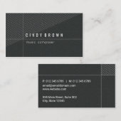 Zwart stijlvol visitekaartje (Voorkant / Achterkant)