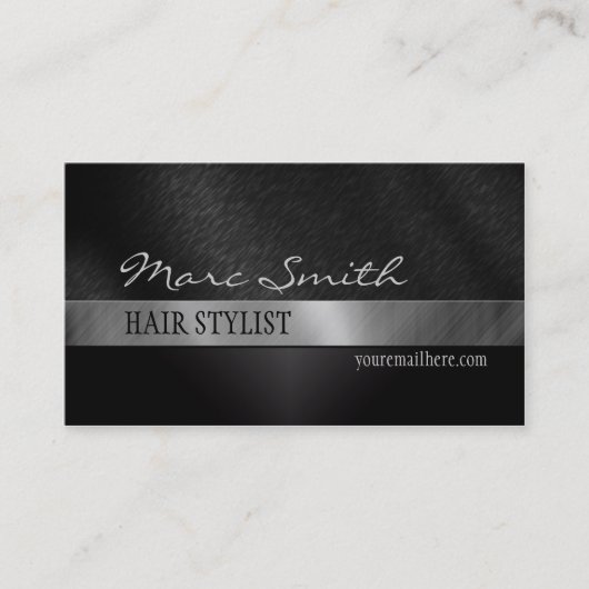 Zwart stijlvol Visitekaartje met twee zijden (Voorkant)