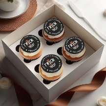 Zwart stijlvolle halloween "Trick or treat" afdruk