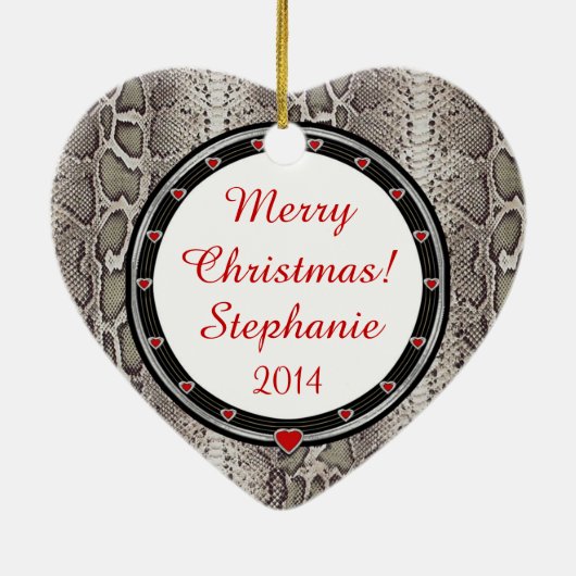 Zwart Stiletto Snakeskin aangepast Ornament hart (Achterkant)