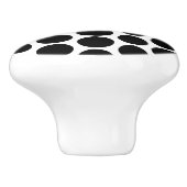 Zwart Stippen Design Keramische Knop (Zijkant)