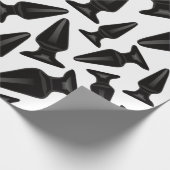 Zwart stomplijnpatroon - aanpasbaar cadeaupapier (Hoek)