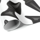 Zwart stomplijnpatroon - aanpasbaar cadeaupapier (Rol Hoek)