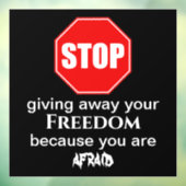 Zwart stoppen met het weggooien van uw vrije-kijkv raamsticker (Vel 3)