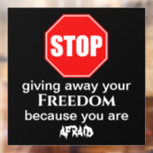 Zwart stoppen met het weggooien van uw vrije-kijkv raamsticker (Vel 2)