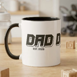 Zwart Stout Nieuw Vader Cadeau Mok